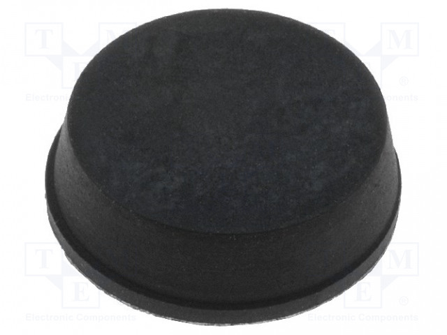 ITSELIIMAUTUVA JALKA - MUSTA - KUMI - A: 12,7MM - B: 11,5MM - C: 4MM - Koteloiden lisätarvikkeet - FIX-RF-032 - 1