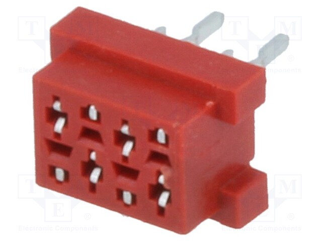 JOHTO-LEVY - N LIITINAARAS - PIN: 4 - THT - PCB - 30V - 1A - -40÷105°C - Micro-Match liittimet, rasteri 1,27mm - TMM-4-0-04-2 - 1