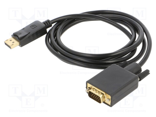 KAAPELI - D-SUB 15PIN HD-PISTOKE,DISPLAYPORT-PISTOKE - PIT: 1,8M - HDMI, DVI, DisplayPort johdot - SAVKABELCL-92 - 1