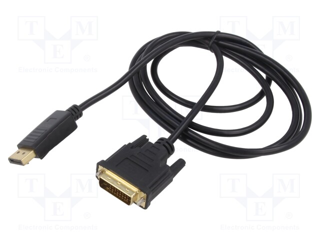 KAAPELI - DISPLAYPORT-PISTOKE,DVI-D (24+1) PISTOKE - PIT: 3M - HDMI, DVI, DisplayPort johdot - SAVKABELCL-122 - 1