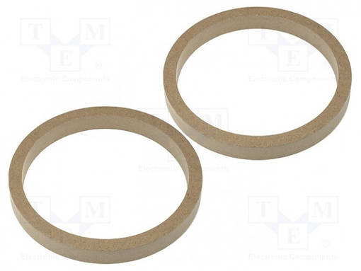 KAIUTTIMEN KOROKERENGAS - MDF - 165MM - KYLLÄSTETTY,MAALATTU - 2KPL - Kaiuttimen MDF soviterenkaat - MDF-PD16518.2 - 1