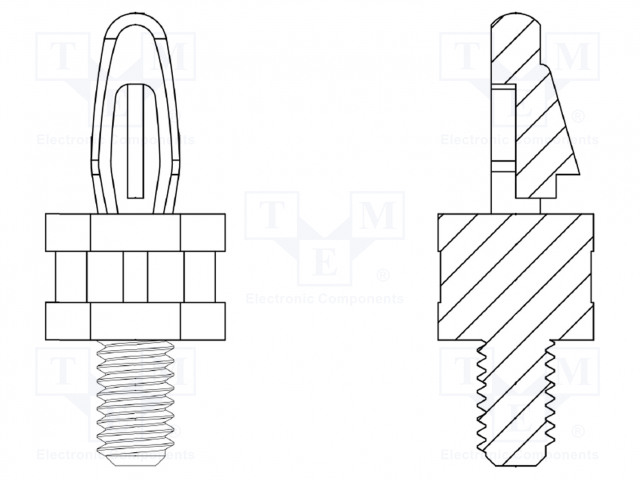 PIIRILEVYN KOROTUSPALA - POLYAMIDI - 19,1MM - Piirilevyn korokepalat - KEYS9052 - 1