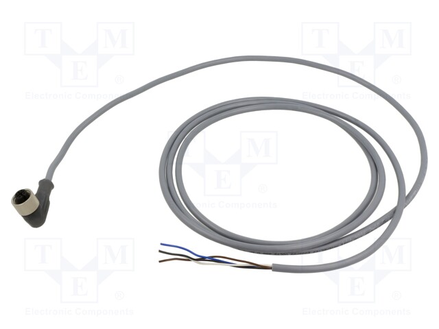 KYTKENTÄKAAPELI - M12 - PIN: 4 - KULMA - 2M - PISTOKE - 250VAC - 3A - Teollisuus anturikaapelit - XZCPV1241L2 - 1