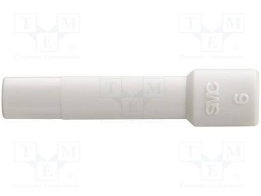 KYTKIMEN HATTU POLYPROPEENI - L: 45,5MM - VALKOINEN - Ø: 12MM - Liittimet ja johdot pneumatiikkaan - KQ2P-12 - 1