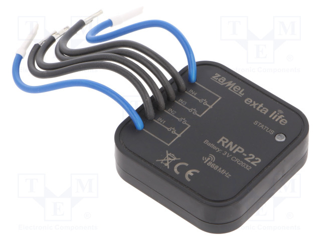 RASIA-ASENNUS - 3VDC - IP20 - EXTA LIFE - -10÷55°C - 868,5MHZ CH: 4 - Rakennusautomatiikka - RNP-22 - 1