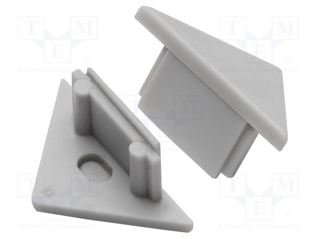 LED PROFIILIN PÄÄTYPALA - HARMAA - 2KPL - ABS - TRIO10 - Profiilit LED nauhoille - TOP-91060022 - 1