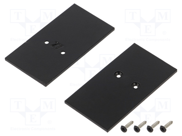 LED PROFIILIN PÄÄTYPALA - MUSTA - 2KPL - TERÄS - 33,4X62,3X2MM - Profiilit LED nauhoille - TOP-V4570002 - 1