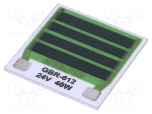 LÄMPÖVASTUS - LIIMATTU - 14,4OHM - 40W - 350°C - W: 25,4MM - Lämpösulakkeet - GBR-6122440-2 - 1