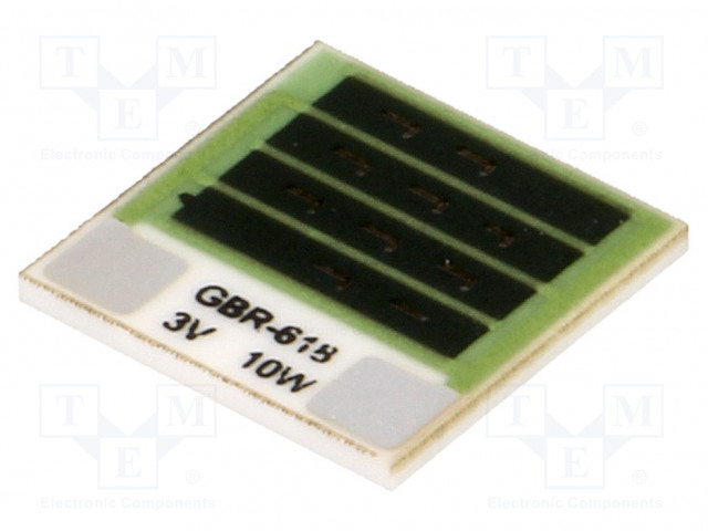 LÄMPÖVASTUS - LIIMATTUOHM - 10W - 3V - 12,7X12,7X1MM - Lämpösulakkeet - GBR618-3-10-2 - 1