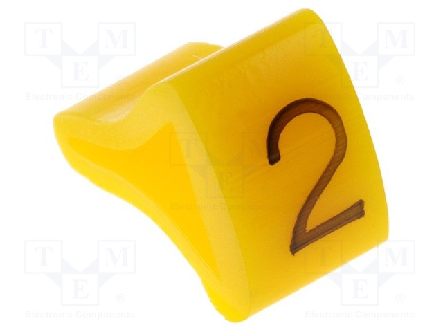 MERKIT - MERKINTÄ: 2 - 6÷10,5MM - H: 16MM - A: 10MM - -30÷100°C - L: 5MM - Kaapeleiden merkintä - MZ-32 - 1