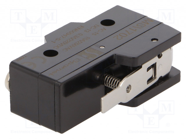 MIKROKYTKIN SNAP ACTION - 15A/250VAC - 0,3A/220VDC - SPDT - ON-(ON) - SANP ACTION mikrokytkimet - MS1702 - 1