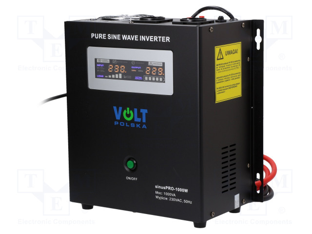 MUUNNIN: DC/AC - 700W - LÄHTÖJÄNNITE 230VAC - LÄHTÖ: AC PISTORASIAA 230V - Invertterit ja jännitteenalentimet - SINUS-PROW-1000-12 - 1