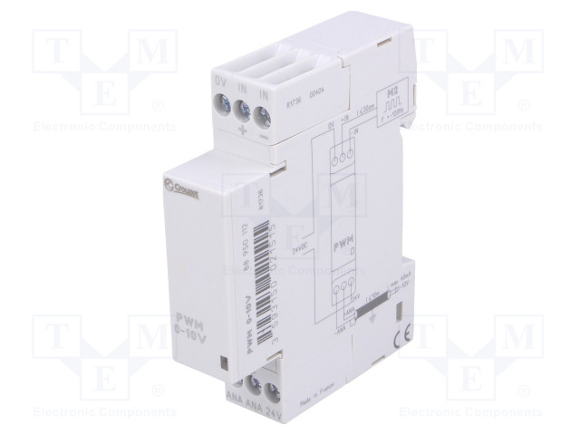 MUUNTAJA: ANALOGISET SIGNAALIT - DIN-KISKOLLE - PWM - 24VDC - IP20 - Teollisuus mittamuuntimet ja erottimet - CROUZET-88950112 - 1