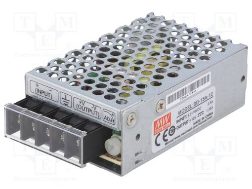 DC/DC MUUNNIN - 15W - TULOJÄNNITE 9,2÷18VDC - LÄHTÖJÄNNITE 12VDC - ILÄH: 1,25A - SD - DC/DC muuntimet - SD-15A-12 - 1