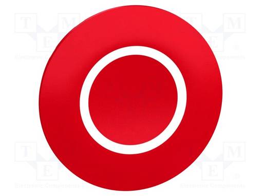 NÄPPÄIMEN LINSSI - 22MM - HARMONY XB4 - NÄPPIMEN VÄRI: PUNAINEN - Taulukytkimien lisävarusteet - ZBA7432 - 1