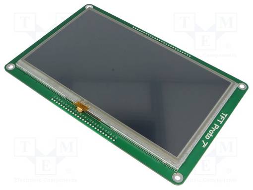 TFT NÄYTTÖ - 7" - 800X480 - LIITÄNTÄ: PARALLEL - TFT-näytöt - MIKROE-1762 - 1