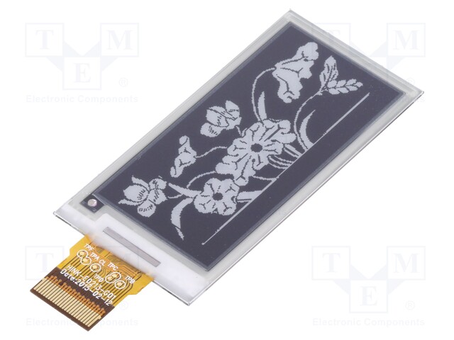 NÄYTTÖ: E-PAPERI - 2,13" - 250X122 - KOOT: 59,2X29,2X1,05MM - 3,3VDC - E-paperi - WSH-12672 - 1