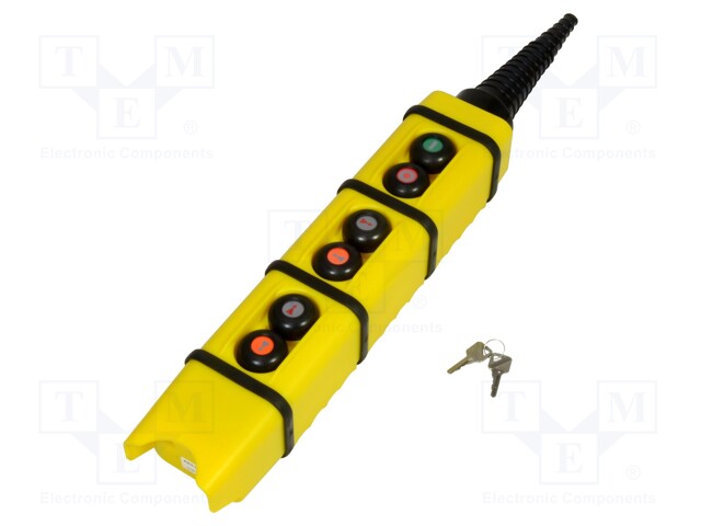 OHJAUSKASETTI - KS - PAINIKK.LKM: 6 - PYÖREÄ,KUPERA - IP65 - -20÷70°C - Painonappikytkimet - KS3-1-2 - 1