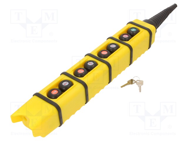 OHJAUSKASETTI - KS - PAINIKK.LKM: 8 - PYÖREÄ,KUPERA - IP65 - -20÷70°C - Painonappikytkimet - KS4-1-2 - 1