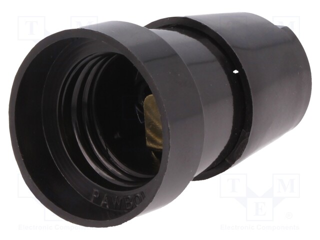 PIDIKE: HEHKULAMPUT - E27 - RUNKO: MUSTA - Ø: 38MM - BAKELIITTI - L: 60MM - Lampunkannat ja adapterit led tuotteisin - PW-D.3002 - 1