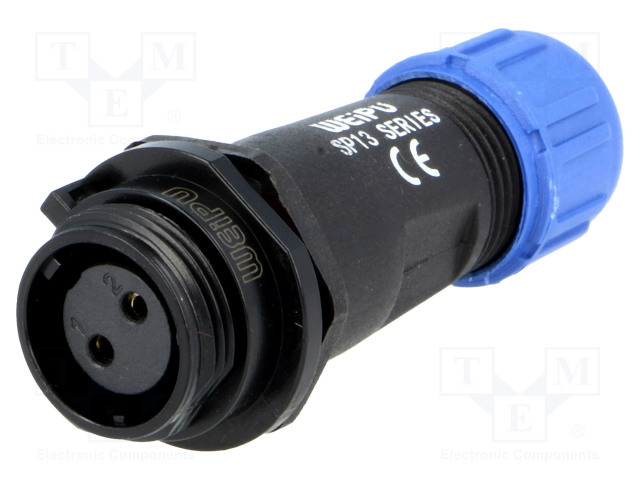 NAARASLIITIN - PIN: 2 - IP68 - SP13 - 4÷6,5MM - 13A - WEIPU liittimet - SP1311S2 - 1