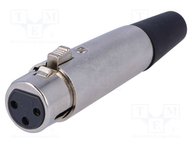 PISTOKE - XLR - NAARAS - PIN: 3 - SUORA - JOHTOON - XLR liittimet ja tarvikkeet - XLR-3G-2 - 1