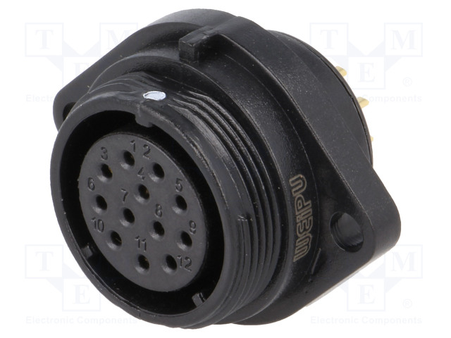 LIITIN: PYÖREÄT - N LIITINAARAS - PIN: 12 - IP68 - SP21 - 5A - 400V - WEIPU liittimet - SP2113S12 - 1