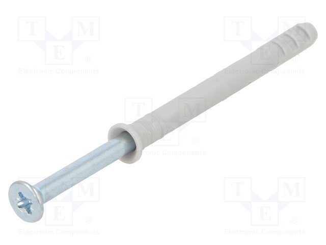 PLASTIC ANCHOR - WITH SCREW - 5X50 - ZINC-PLATED STEEL - N - 100PCS. - Ruuvit - muut - FISCHER-50352 - 1