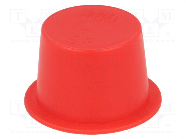 KANNE - RUNKO: PUNAINEN - ULKOHALK: 30MM - H: 13,3MM - LDPE - PAINETTAVA - Tapit ja hylsyt - SP292 - 1