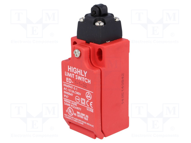 RAJAKYTKIN - Ø9,3MM MUOVIRULLA - NO + NC - 5A - MAX.240VAC - PG13,5 - Rajakytkimet - ED-1-1-32 - 1