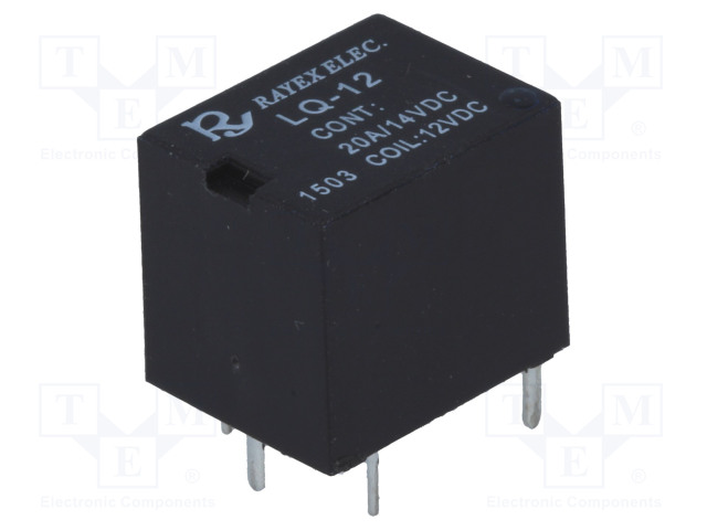 RELE - SPDT - UKELAN: 12VDC - 20A - AUTOSULAKE - LQ - Autoreleet - LQ-12 - 1