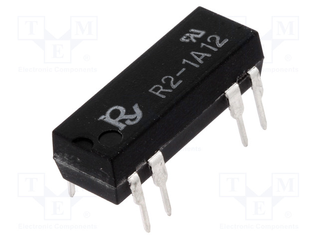 RELE: TYHJIÖRELE - SPST-NO - UKELAN: 12VDC - 1A - MAX.250VDC - 10VA - PCB - Reedreleet - R2-1A12 - 1