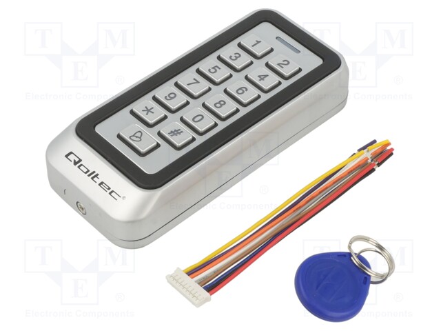 RFID KOODILUKKO - RHEA - RAPPAUKSEN PÄÄLLE - 12VDC - IP68 - -40÷60°C - Rakennusautomatiikka - QOLTEC-52442 - 1