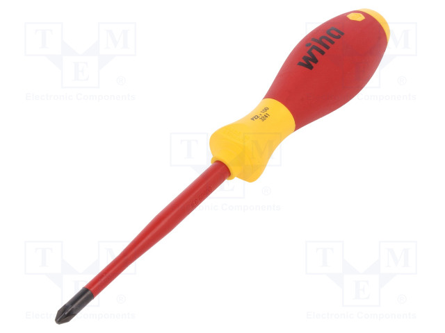 SCREWDRIVER: INSULATED - SLIM - POZIDRIV® - PZ2 - BLADE LENGTH: 100MM - Ruuvimeisselit ja sarjat - WIHA.3241PZ2 - 1