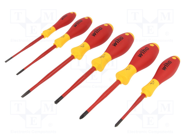 SCREWDRIVER: INSULATED-SET - INSULATED - PHILLIPS,POZIDRIV®,SLOT - Ruuvimeisselit ja sarjat - WIHA.38362 - 1