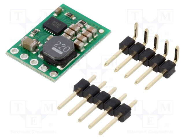 STEP DOWN MUUNNIN - LÄHTÖJÄNNITE 6V - TULOJÄNNITE 6,1÷36V - 1A - 85÷93% - 12,7X17,8MM - Virransyöttömuuntimet - POLOLU-2832 - 1