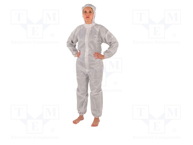 CLEANROOM-TARVIKKEET: HAALARI - VALKOINEN - M - CLEANROOM - 1÷1000MOHM - Työ- ja suojavaatteet - ERS-514000202 - 1