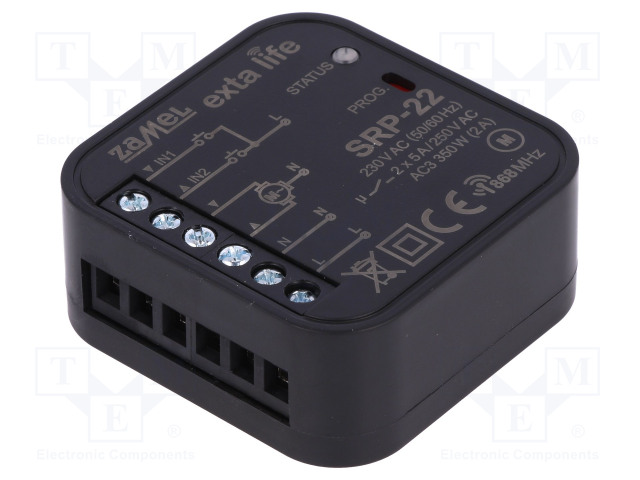 SÄLEKAIHTIMIEN OHJAIN - SMART HOME - RASIA-ASENNUS - 230VAC - NO X2 - IP20 - Rakennusautomatiikka - SRP-22 - 1