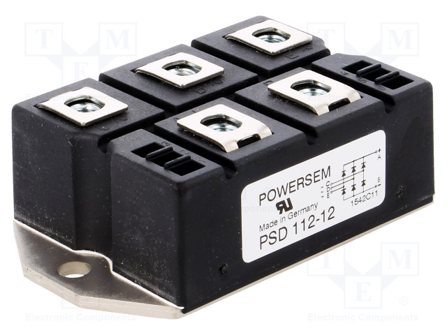 TASASUUNTAUSSILTA: KOLMIVAIHEINEN - URMAX: 1,2KV - IF: 127A - MODUULI - Tasasuuntaussillat - PSD11212 - 1