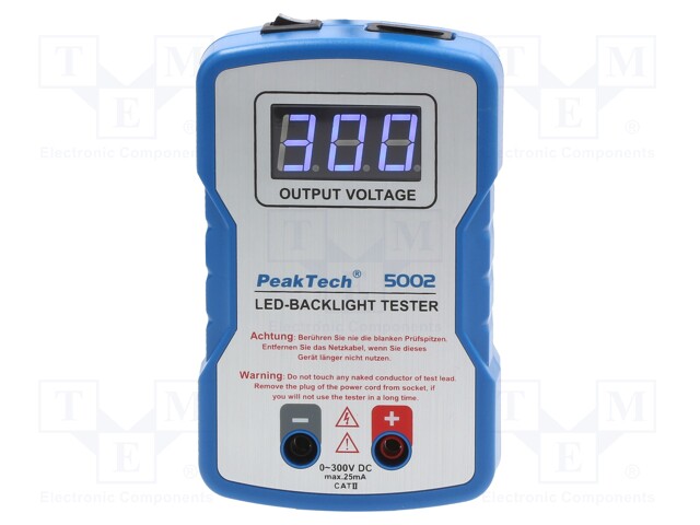 TESTERI: DIODI - LED - 25MA - 0÷300VDC - 100÷240VAC - Muut erikoismittalaitteet - PKT-P5002 - 1