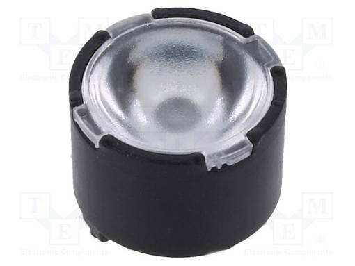 LED-LINSSI - PYÖREÄ - PLEXIGLASS PMMA - LÄPINÄKYVÄ - 25÷38° - H: 6,6MM - Linssit LEDeille - FP10992 - 1