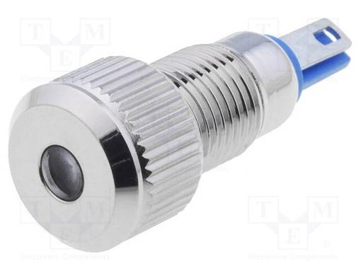 MERKKIVALO: LED - LITTEÄ - VALKOINEN - 12VDC - Ø8MM - IP67 - JUOTTOON - Merkkivalot ja pienoislamput - GQ8F-DW12 - 1