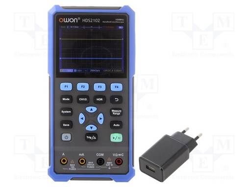 MANUAALINEN OSKILLOSKOOPPI - 200MHZ - 8BIT - LCD 3,5" - CH: 2 - 1GSPS - Kannettavat oskilloskoopit - HDS2202 - 1