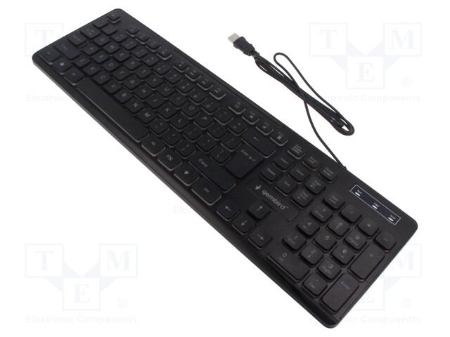 NÄPPÄIMISTÖ - MUSTA - USB A - JOHTO-US LAYOUT - PIT: 1,45M - Tietokoneen oheislaitteet - KB-UML3-02 - 1