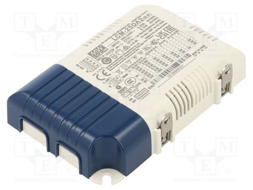 VIRTALÄHDE: IMPULSSI - LED - DALI,DALI 2 - 25W - 6÷54VDC - 350÷1050MA - LED teholähteet - LCM-25DA2 - 1