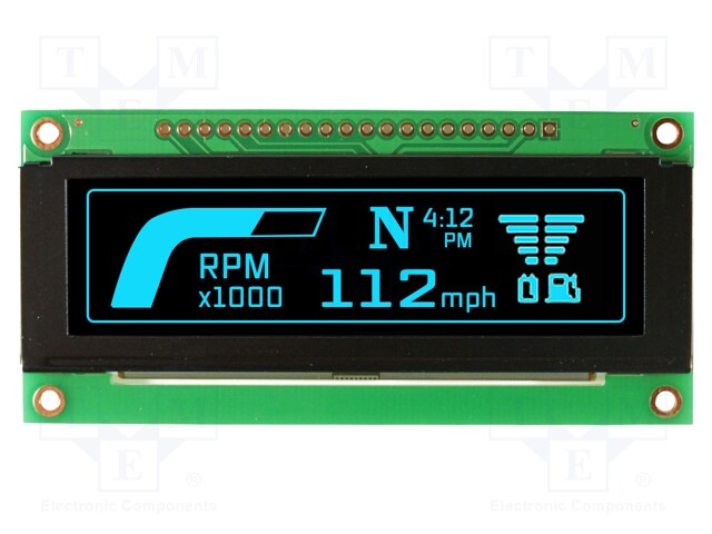 OLED NÄYTTÖ - GRAAFINEN - 2,8" - 256X64 - KOOT: 85X39,8X6MM - SININEN - Graafiset OLED-näytöt - NHD-2.8-25664UCB2 - 1