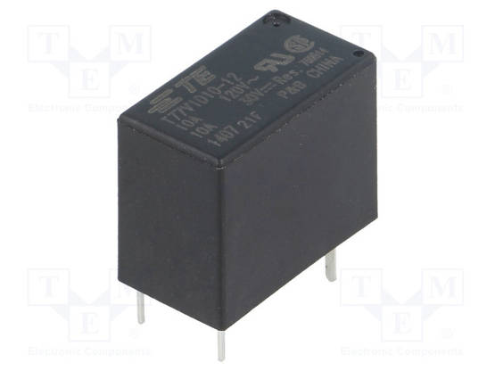 RELE - SPST-NO - UKELAN: 12VDC - 10A - 10A/250VAC - Pienoisreleet - T77V1D10-12 - 1