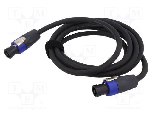 KAAPELI - SPEAKON NAARAS 4PIN,MOLEMMIN PUOLIN MUSTA - PVC - Muut audio-videokaapelit - TAS-RF5312 - 1