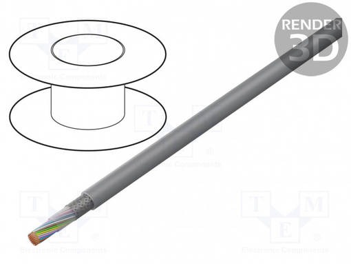JOHTO - ELITRONIC® LIYCY - 50X0,34MM2 - TINATTU KUPARIPUNOS - PVC - Suojatut moninapakaapelit - TKD-0501782 - 1
