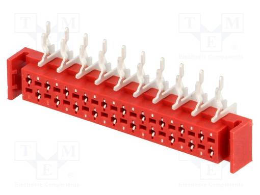 JOHTO-LEVY - N LIITINAARAS - PIN: 20 - THT - PCB - 30V - 1A - -40÷105°C - Micro-Match liittimet, rasteri 1,27mm - TMM-5-L-20-2 - 1